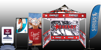 signs, banners, lobby signs, pop-up displays